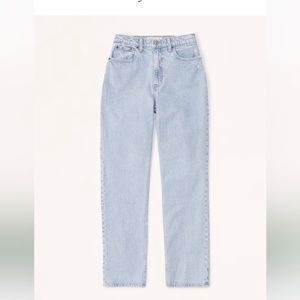 Viral Abercrombie curve love ultra high rise 90s light wash jeans